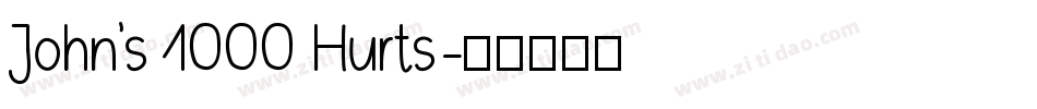 John's 1000 Hurts字体转换